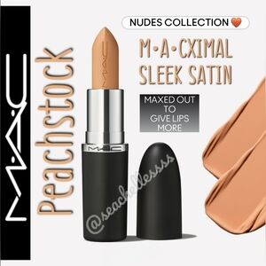 M•A•CXIMAL Mac Peachstock Warm Peach Sleek Satin Lipstick Brand New Authentic